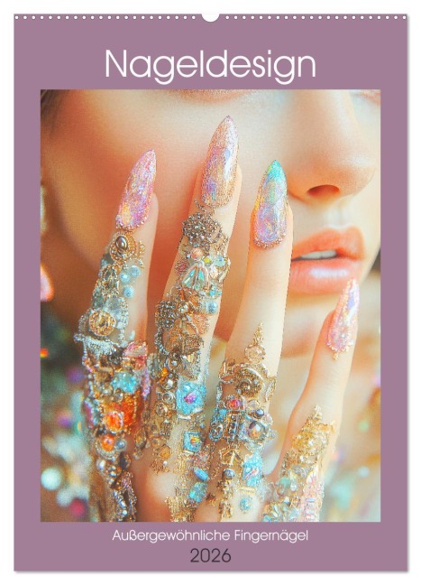 Nageldesign. Außergewöhnliche Fingernägel (Wandkalender 2026 DIN A2 hoch), CALVENDO Monatskalender - Rose Hurley