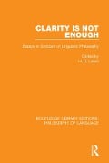 Cover-Bild zum Titel 'Clarity Is Not Enough' von ''