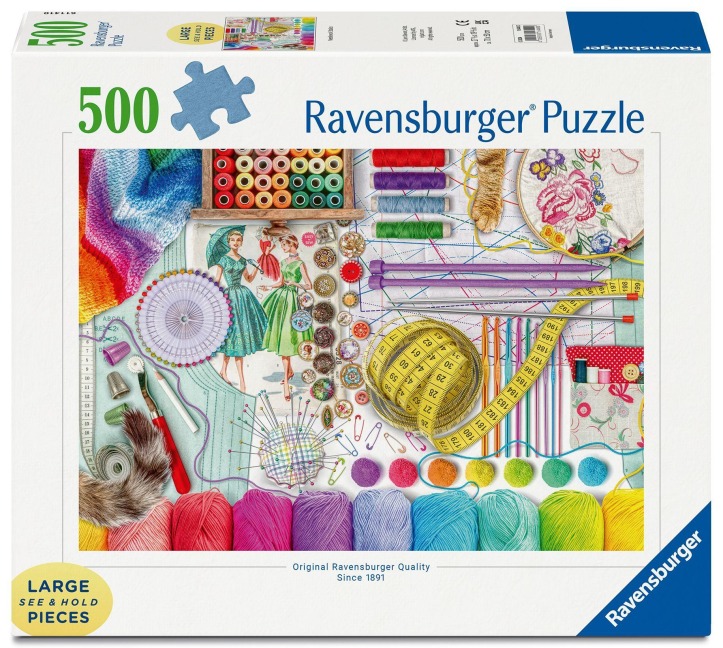 Erwachsenenpuzzle 500 Teile Large Pieces - In der Schneiderei - 
