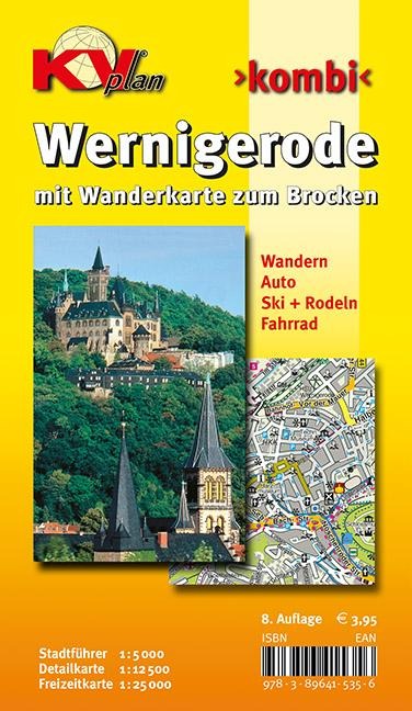 Wernigerode, KVplan, Wanderkarte/Freizeitkarte/Stadtplan, 1:25.000 / 1:12.500 / 1:5.000 - 