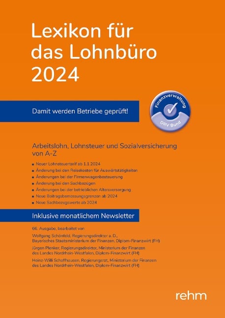 Lexikon für das Lohnbüro 2024 (E-Book EPUB) - Wolfgang Schönfeld, Jürgen Plenker, Heinz-Willi Schaffhausen