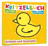 Cover-Bild zum Titel 'Mein erstes Kritzelbuch ab 1 Jahr: über 94 große Motive - für Jungs und Mädchen - Ausmalbuch - Ausmalen und kritzeln mit Spielzeug, Tiere, Fahrzeuge, Obst, Gegenstände und vieles mehr' von ''