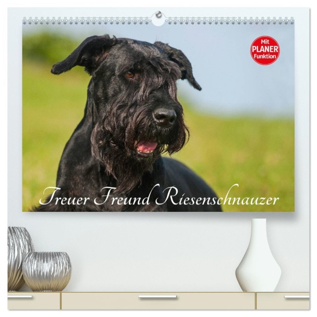 Treuer Freund Riesenschnauzer (hochwertiger Premium Wandkalender 2026 DIN A2 quer), Kunstdruck in Hochglanz - Sigrid Starick