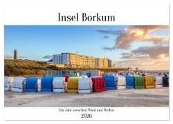 Cover-Bild zum Titel 'Insel Borkum - Ein Jahr zwischen Wind und Wellen (Wandkalender 2026 DIN A2 quer), CALVENDO Monatskalender' von 'Constantin Ticu'