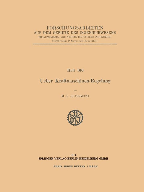 Ueber Kraftmaschinen-Regelung - M. F. Gutermuth