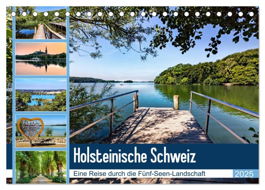 Holsteinische Schweiz - Fünf-Seen-Landschaft (Tischkalender 2025 DIN A5 quer), CALVENDO Monatskalender - Andrea Dreegmeyer