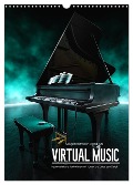 VIRTUAL MUSIC - Musikinstrumente in Hyperrealistischen Illustrationen (Wandkalender 2024 DIN A3 hoch), CALVENDO Monatskalender - Gregor Hartmann