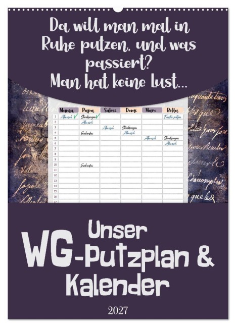 Gothic WG-Putzplan & Kalender 2027 (Wandkalender 2027 DIN A2 hoch), CALVENDO Monatskalender - MD-Publishing