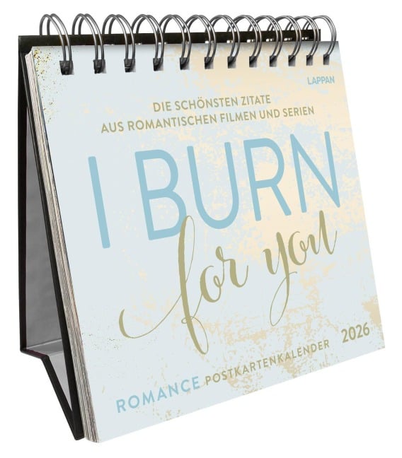 I burn for you - Romance-Postkartenkalender 2026 - Lappan Verlag