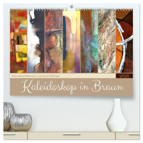 Kaleidoskop in Braun - Abstrakte Malerei in warmen Erdfarben (hochwertiger Premium Wandkalender 2025 DIN A2 quer), Kunstdruck in Hochglanz - Michaela Schimmack
