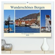 Cover-Bild zum Titel 'Wunderschönes Bergen. Norwegens Tor zum Fjordland (hochwertiger Premium Wandkalender 2026 DIN A2 quer), Kunstdruck in Hochglanz' von 'René Schaack'