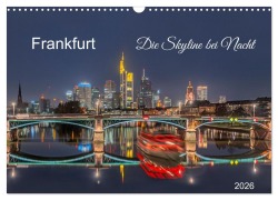 Cover-Bild zum Titel 'Frankfurt. Die Skyline bei Nacht (Wandkalender 2026 DIN A3 quer), CALVENDO Monatskalender' von 'Klaus Kolfenbach'