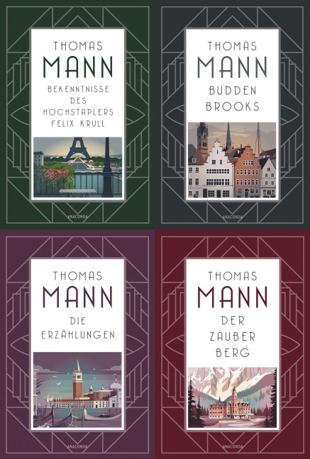 Vier Bände in einem E-Book. Buddenbrooks. Der Zauberberg. Die Erzählungen. Felix Krull. - Thomas Mann