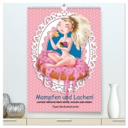 Cover-Bild zum Titel 'Mampfen und Lachen! Lustige Sprüche über Küche, kochen und essen (hochwertiger Premium Wandkalender 2026 DIN A2 hoch), Kunstdruck in Hochglanz' von 'Rose Hurley'