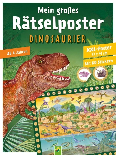 Mein großes Rätselposter Dinosaurier - Schwager & Steinlein Verlag, Svenja Dieken