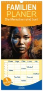 Cover-Bild zum Titel 'Familienplaner 2026 - Die Menschen sind bunt mit 5 Spalten (Wandkalender, 21 x 45 cm) CALVENDO' von 'Dirk Meutzner'