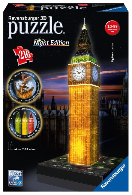 Big Ben bei Nacht 3D-Puzzle 216 Teile - 