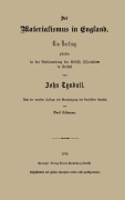 Cover-Bild zum Titel 'Der Materialismus in England' von 'John Tyndall'