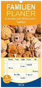 Familienplaner 2024 - Kunterbunte Bärenwelt - Teddys mit 5 Spalten (Wandkalender, 21 x 45 cm) CALVENDO - Meike Bölts