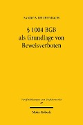 Cover-Bild zum Titel '§ 1004 BGB als Grundlage von Beweisverboten' von 'Sandy Bernd Reichenbach'