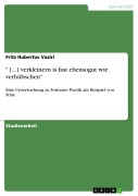 Cover-Bild zum Titel '" [...] verkleinern is fast ebensogut wie verhübschen"' von 'Fritz Hubertus Vaziri'