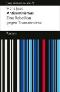 Cover-Bild zum Titel 'Antisemitismus. Eine Rebellion gegen Transzendenz' von 'Hans Joas'