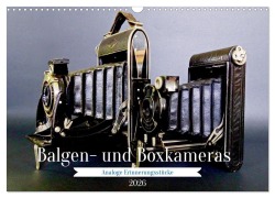 Cover-Bild zum Titel 'Balgen- und Boxkameras - Analoge Erinnerungsstücke (Wandkalender 2026 DIN A3 quer), CALVENDO Monatskalender' von 'Jean-Louis Glineur'