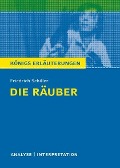 Cover-Bild zum Titel 'Die Räuber von Friedrich Schiller. Textanalyse und Interpretation mit ausführlicher Inhaltsangabe und Abituraufgaben mit Lösungen.' von 'Friedrich Schiller'