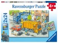 Ravensburger Kinderpuzzle - 05096 Müllabfuhr und Abschleppwagen - Puzzle für Kinder ab 4 Jahren, mit 2x24 Teilen - 