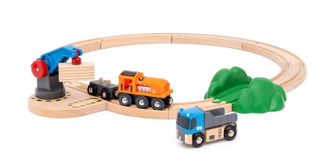 BRIO World - Starterset Güterzug mit Kran A - 