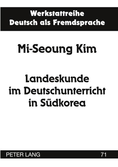 Landeskunde im Deutschunterricht in Südkorea - 
