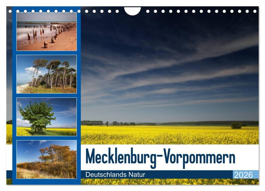Mecklenburg-Vorpommern (Wandkalender 2026 DIN A4 quer), CALVENDO Monatskalender - Thomas Deter