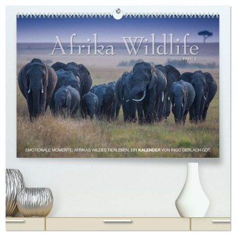 Emotionale Momente: Afrika Wildlife. Part 3. / CH-Version (hochwertiger Premium Wandkalender 2025 DIN A2 quer), Kunstdruck in Hochglanz - Ingo Gerlach GDT