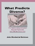 Cover-Bild zum Titel 'What Predicts Divorce?' von 'John Mordechai Gottman'