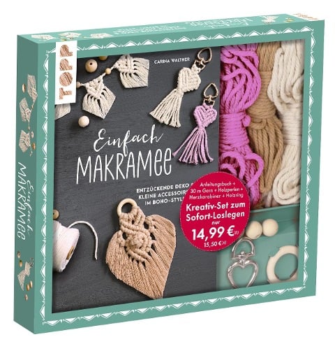 Kreativ-Set Einfach Makramee. Mit Anleitungsbuch und Material - Carina Walther