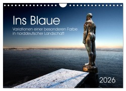 Cover-Bild zum Titel 'Ins Blaue.Variationen einer besonderen Farbe in norddeutscher Landschaft. (Wandkalender 2026 DIN A4 quer), CALVENDO Monatskalender' von ''