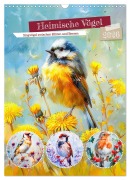 Cover-Bild zum Titel 'Heimische Vögel - Singvögel zwischen Blüten und Beeren (Wandkalender 2026 DIN A3 hoch), CALVENDO Monatskalender' von 'Anja Frost'