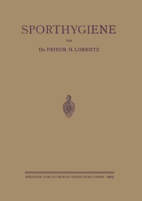 Sporthygiene - Friedrich Hermann Lorentz