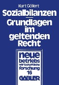 Cover-Bild zum Titel 'Sozialbilanzen' von 'Kurt Göllert'