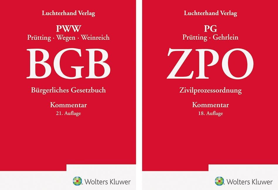 Bundle BGB Kommentar 21. Auflage und ZPO Kommentar 18. Auflage - 