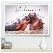 Cover-Bild zum Titel 'Glücksmomente Glücks-Zitate zu Fotos der großartigen südafrikanischen Tierwelt (hochwertiger Premium Wandkalender 2026 DIN A2 quer), Kunstdruck in Hochglanz' von 'Lebensfreude Innere Stärke'