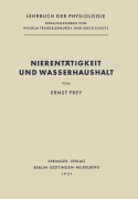Cover-Bild zum Titel 'Nierentätigkeit und Wasserhaushalt' von 'Ernst Frey'