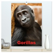 Gorillas (hochwertiger Premium Wandkalender 2026 DIN A2 hoch), Kunstdruck in Hochglanz - Elisabeth Stanzer