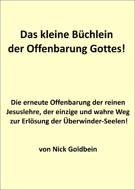 Das kleine Büchlein der Offenbarung Gottes - Nick Goldbein