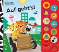 Baby Einstein - Auf geht's! - Interaktives Pappbilderbuch mit 10 lustigen Geräuschen für Kinder ab 18 Monaten - 