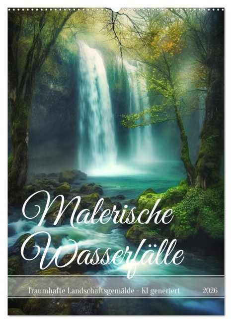 Malerische Wasserfälle (Wandkalender 2026 DIN A2 hoch), CALVENDO Monatskalender - Cathrin Illgen