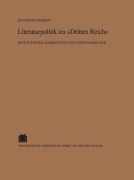 Cover-Bild zum Titel 'Literaturpolitik im "Dritten Reich"' von 'Jan Pieter Barbian'