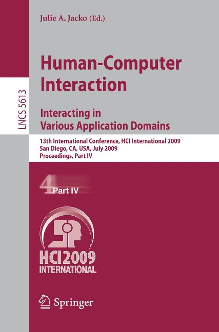 Human-Computer Interaction. Interacting in Various Application Domains - 