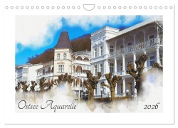 Cover-Bild zum Titel 'Ostsee Aquarelle (Wandkalender 2026 DIN A4 quer), CALVENDO Monatskalender' von 'Kerstin Waurick'