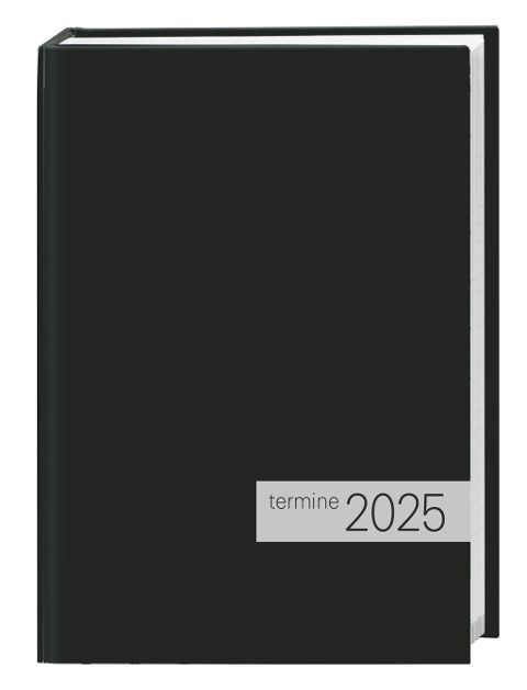 Kalenderbuch schwarz 2025 - 